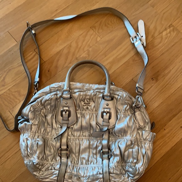 Silver Metallic Prada Handbag - Picture 2 of 9